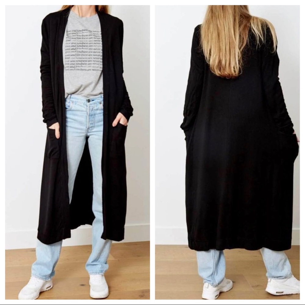 Made in Italy long open knit cardigan - Picture 2 of 5